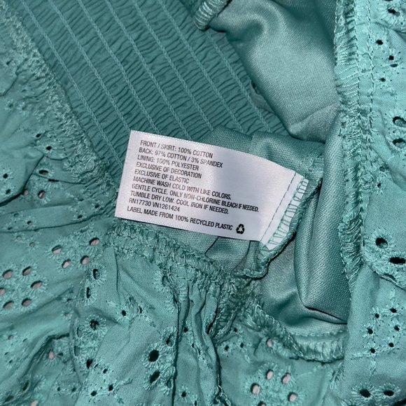 wild fable Women's Tank top Peplum Strappy Lace-Up spaghetti straps Size Large - Picture 10 of 10